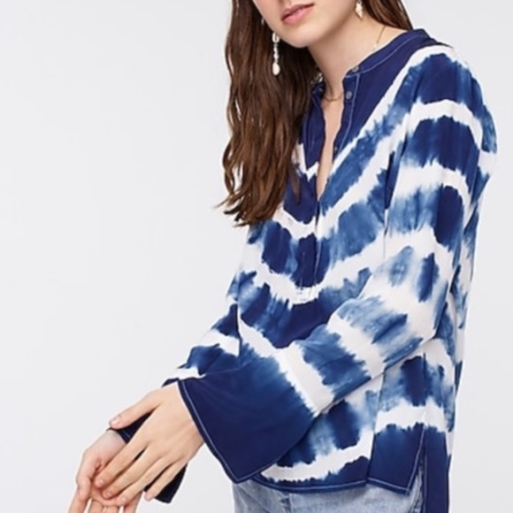 J Crew PINK Tie Dyed 100% SILK tunic NWT XS - Picture 1 of 11